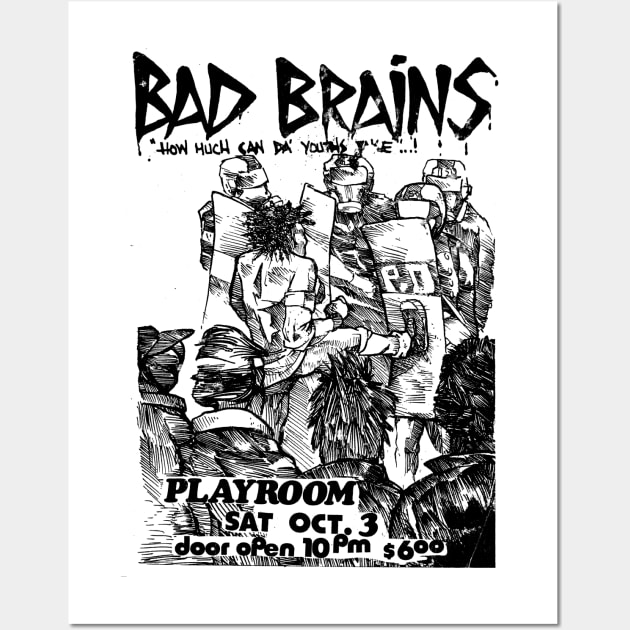 Bad Brains Punk Flyer Wall Art by Punk Flyer Archive
